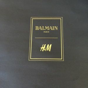 Limited edition Balmain and H&M shopping bag